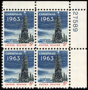 US #1240 CHRISTMAS MNH UR PLATE BLOCK #27589