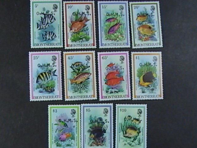 MONTSERRAT # O45-O55-MINT/NEVER HINGED-COMPLETE SET--OFFICIALS--QEII--1981