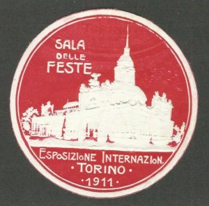 Sala Delle Feste, 1911 Torino International Exposition, Italy, Poster Stamp
