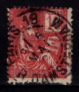 France 1900-24 Mouchon definitive, double print cycle, 10c [Used]