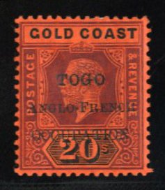 Togo #76 Cat$150, 1915 20sh violet and black, hinged