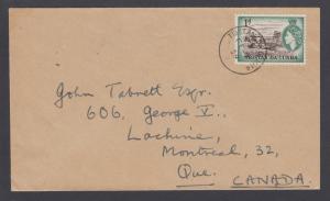 Tristan da Cunha Sc 15 on 1959 cover to Canada, VF