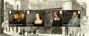 Great Britain 2024 MNH Souvenir Sheet Stamps Tower of London Imprisoned Boleyn