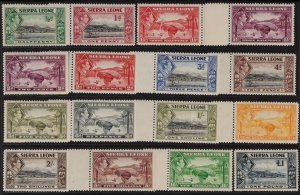 SIERRA LEONE 1938 KGVI Pic set ½d - £1. MNH **.