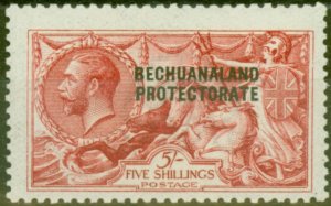 Bechuanaland 1919 5s Brt Carmine SG87 D.L.R Fine MNH