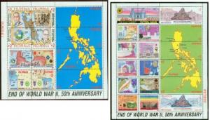 Philippines #2391-92 WORLD WAR 2 END - Sheets - Mint **NH**  cv$20.00+++