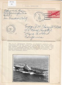 1945 USS Bennington CVA-20, OFF Tokyo to Mare Island, Ca (N8332)