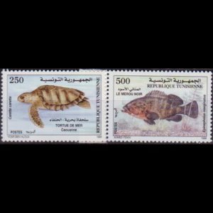 TUNISIA 1999 - Scott# 1196-7 Marine Life Set of 2 NH