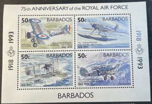 BARBADOS # 842-846-MINT NEVER/HINGED---COMPLETE SET & SOUVENIR SHEET---1993