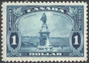 Canada SC#227 $1.00 Champlain Monument, Quebec (1935) MNH*