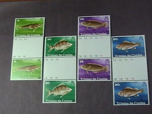 TRISTAN da CUNHA # 243-246-MINT/NH-COMPLETE SET OF CROSS GUTTER PAIRS--1978(#2)