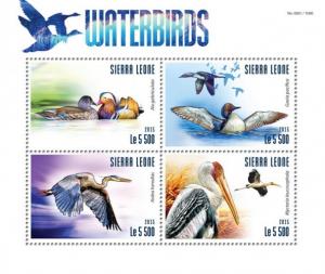 SIERRA LEONE 2015 SHEET WATERBIRDS BIRDS srl15319a