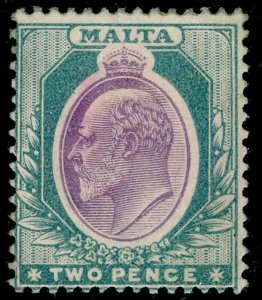 MALTA SG40, 2d purple & grey, M MINT. Cat £29.