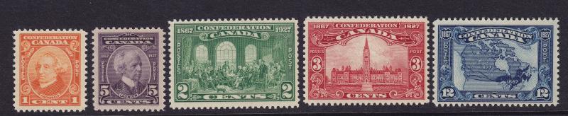 Canada Scott # 141 - 145  VF-XF OG never hinged nice color cv $ 78 ! see pic !