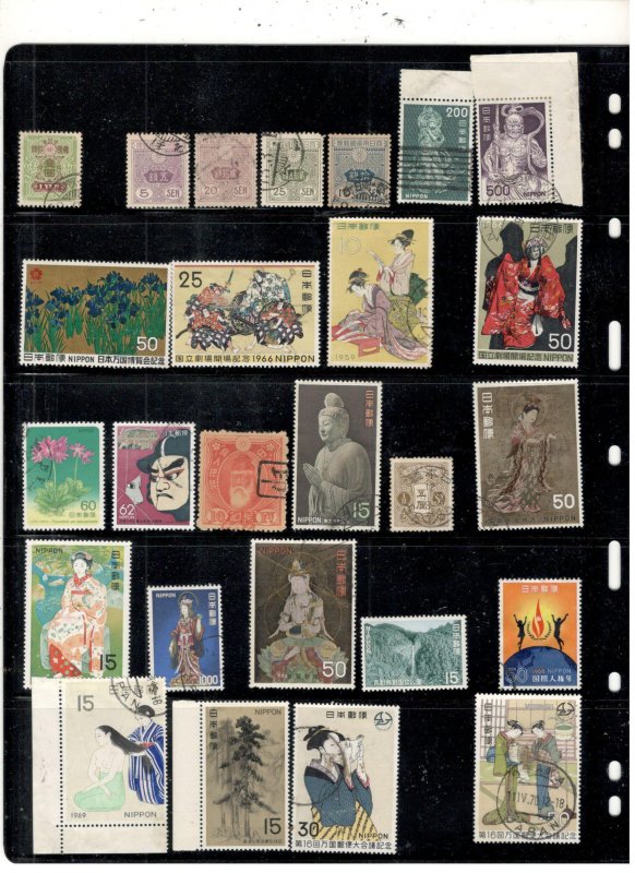 JAPAN COLLECTION ON STOCK SHEET MINT/USED