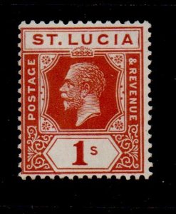 St Lucia Sc 87 1921 1 shilling fawn George V stamp mint mint