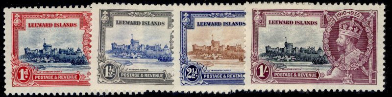 LEEWARD ISLANDS GV SG88-91, 1935 SILVER JUBILEE set, M MINT. Cat £35.