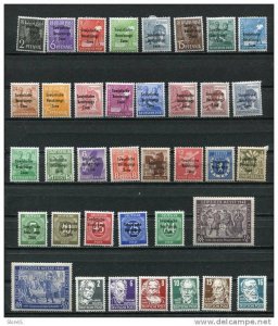 Germany Occ.1948  Soviet Zone Mi 182-228 MNH/MH Overprint Complete sets indludes