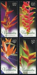 Vanuatu #1016-1019 Flowers Plants Nature Postage Stamps 2011 Mint LH