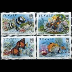 TUVALU 1989 - Scott# 524-7 Marine Life Set of 4 NH