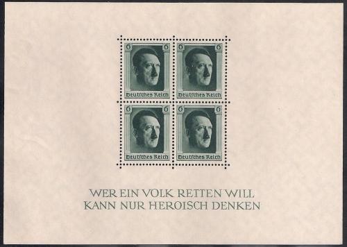 Germany #B102 6pf Adolf Hitler mint OG NH XF