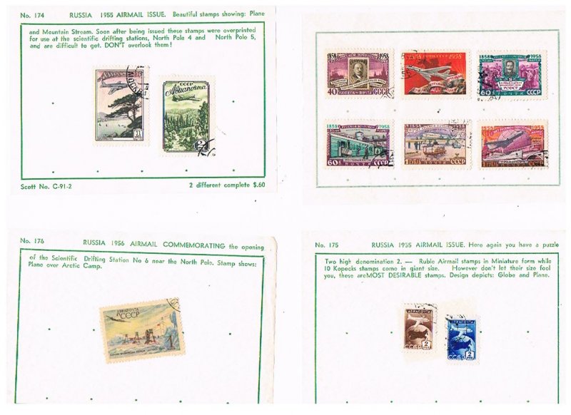 U S S R 1955-58 Commemoratives for Geophysical Year  CTO's