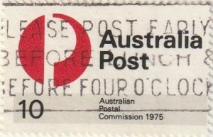 Australia 1975 Sc#616, SG#600  10c Australia Post USED-Good-NH.