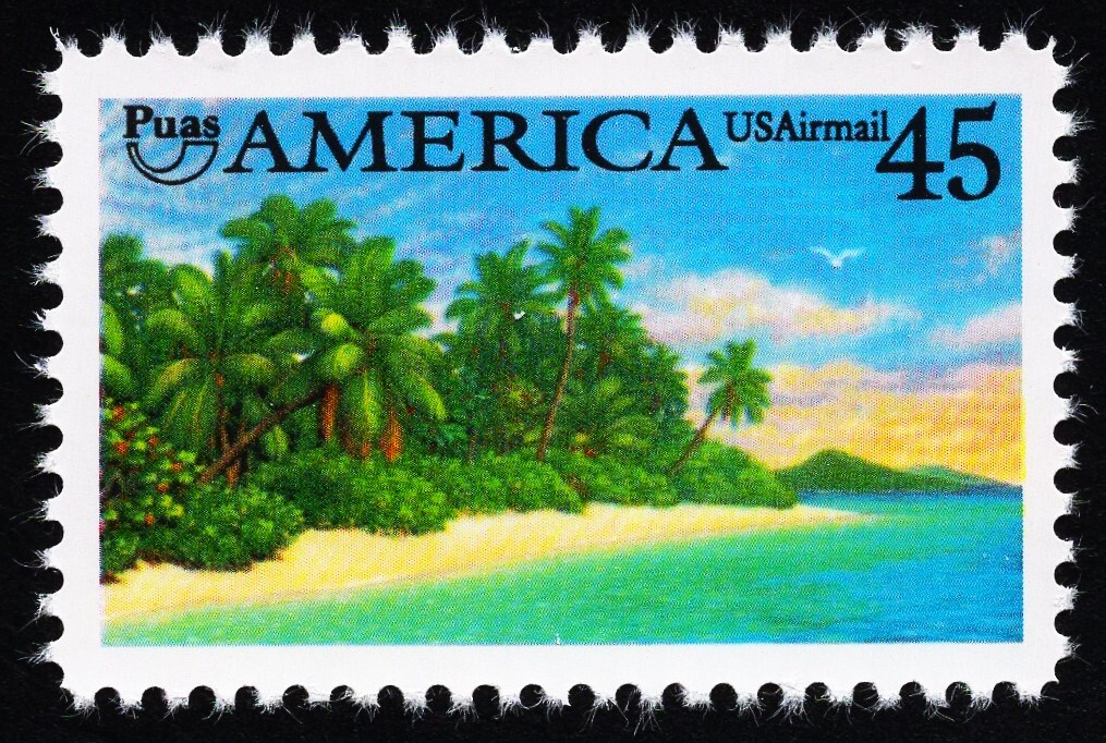 us-c127-mnh-vf-45-cent-tropical-coast-united-states-air-mail-stamp