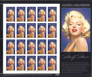 US #2967 Marilyn Monroe (1995) NH Sheet of 20; Scott Cat. $24.