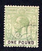 Bahamas #84   Postally Used, VF, King George V, CV $425.00  ....   0420078