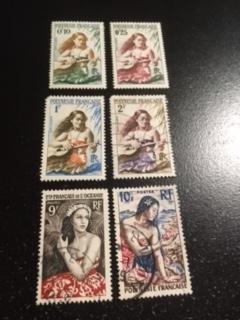 French Polynesia sc 182-185,188,189 MH+U