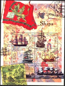 Gambia 2000 Sailing Ships Boats Sheet MNH