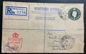 1946 Polish Forces Field PO In England Censored Cover To Lethau Scotland 