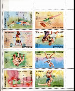 Nagaland (Local Issue) 1973 MNH sheetlet of 8  