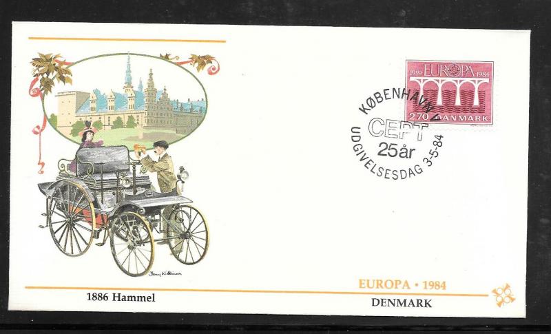 Just Fun Cover Denmark #755 Europa  FDC Fleetwood Cachet (my3050)