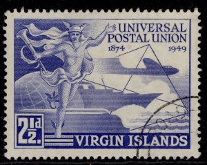 BRITISH VIRGIN ISLANDS GVI SG126, 2½d ultramarine, FINE USED.