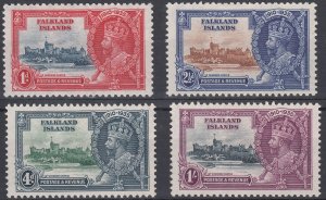 1935 FALKLAND ISLANDS KGV SILVER JUBILEE (SG# 139-142) MH VF