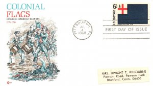 1968 FDC - Colonial Flags - Cover Craft Cachet - 6c Stamp - F25261