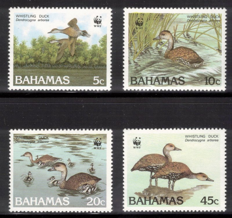 BAHAMAS 1988 Ducks/ WWF; Scott 645-48, SG 824-27; MNH