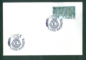 Sweden. 1978  Cover 110 Ore. Spc. Cancel: Lions Club National Convention: Umeaa
