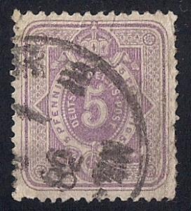 Germany #30 5 PF Stamp Violet used VF