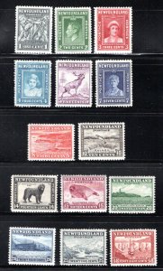 Scott 253-266, Newfoundland, Definitive Waterlow Printings, Complete Mint Set