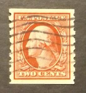# 393  2c Washington, carmine, pref. 8.5, USED (8232)