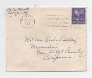 Scott # 807   used  on cover  posted  at   Berkeley  Calif. 04-24-1953