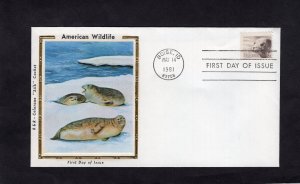 1882 Harbor Seal, FDC Colorano Silk