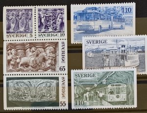 Sweden various MNH. Block is folded