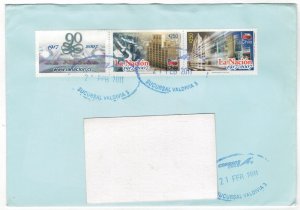 Chile 2011 Cover Stamps Newspaper Flags Architecture