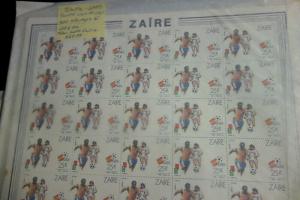 Zaire Mint NH Hoard of Full Stamp Sheets Scott Value $840.00