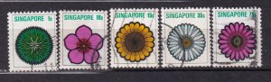 Singapore 1973 Sc 189//197 Flower Definitives Used