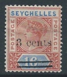 Seychelles #30 Mint No Gum 16c Queen Victoria Surcharged